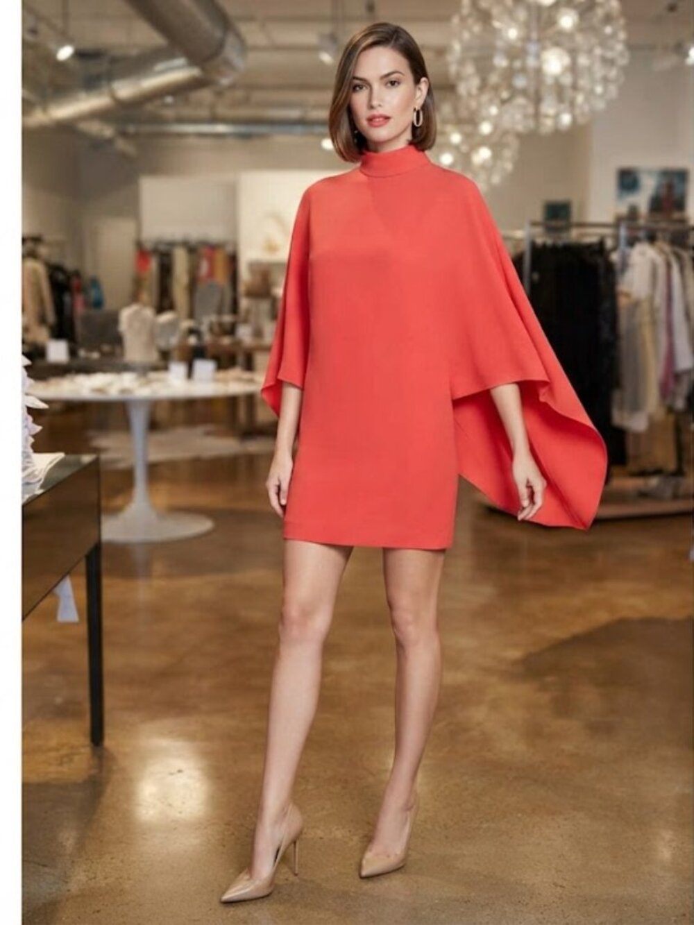 Gucci‎ Cape Sleeve Dress Size 42